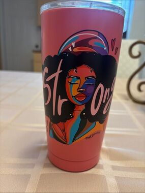 Strong Pink Insulated Travel Tumbler - Unbranded